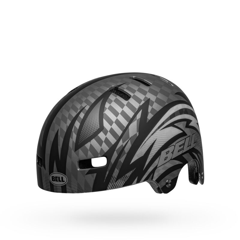 Bell bike helmet with black-gray graphic shell and front vent