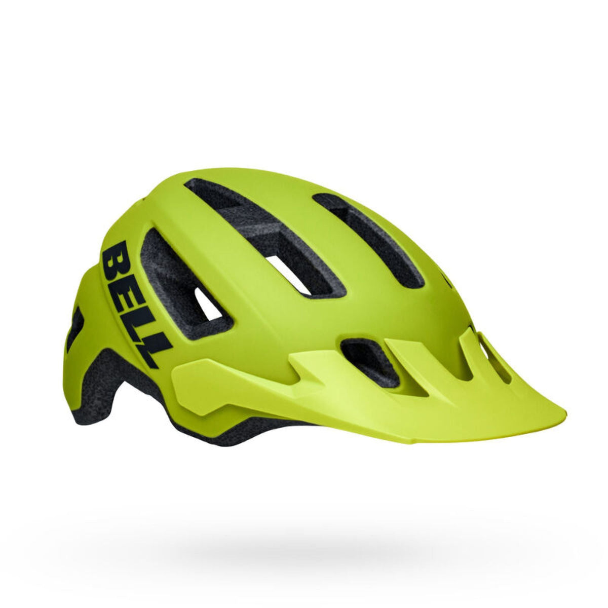 Youth bike MIPS helmet, matte hi-viz yellow with black vent channels
