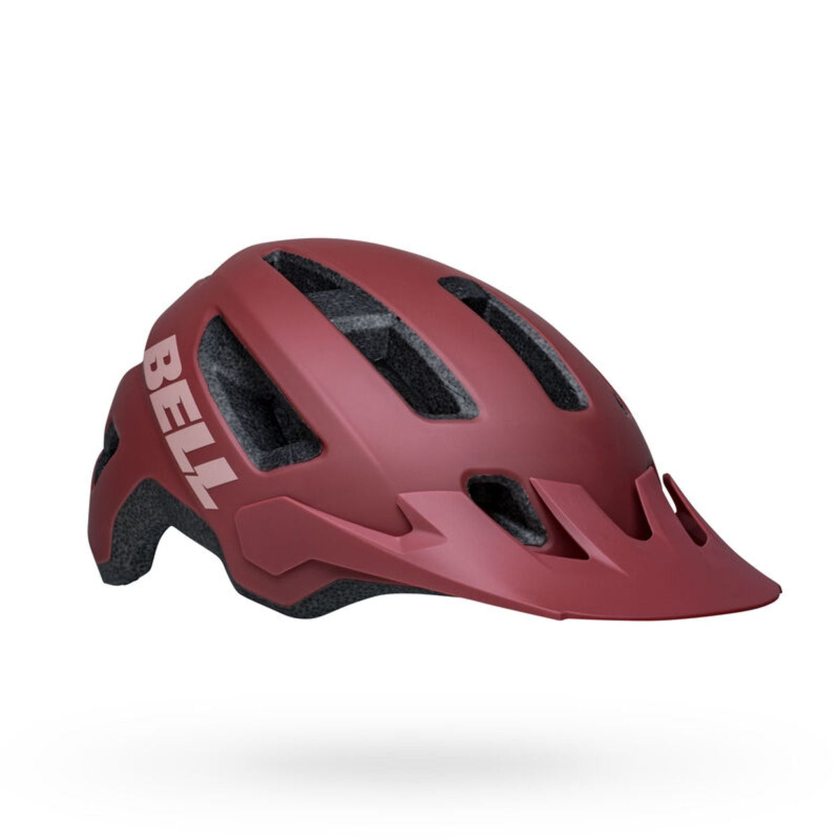 Youth bike MIPS helmet, matte pink/burgundy with black vent channels
