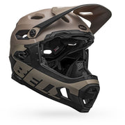 MTB helmet with MIPS, sand-beige shell with black chin guard and front ventilation