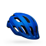 Bell Trace helmet in matte blue, vented shell with rear adjuster straps