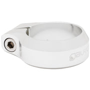 34.9mm rhodium silver seat clamp with hex bolt and smooth band