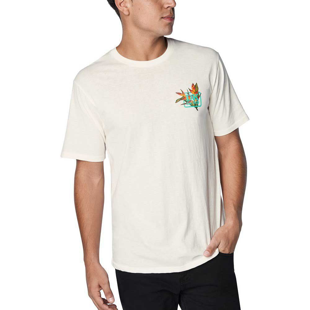 Off-white T-shirt with colorful jungle palm chest graphic