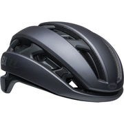 Bell MIPS spherical helmet, dark gray with black vent channels and side logo