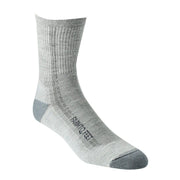 Light cushion 3/4 crew socks, heather gray with darker heel and toe