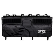 Black tailgate pad with Fox logo, ribbed top sections and four mounting feet