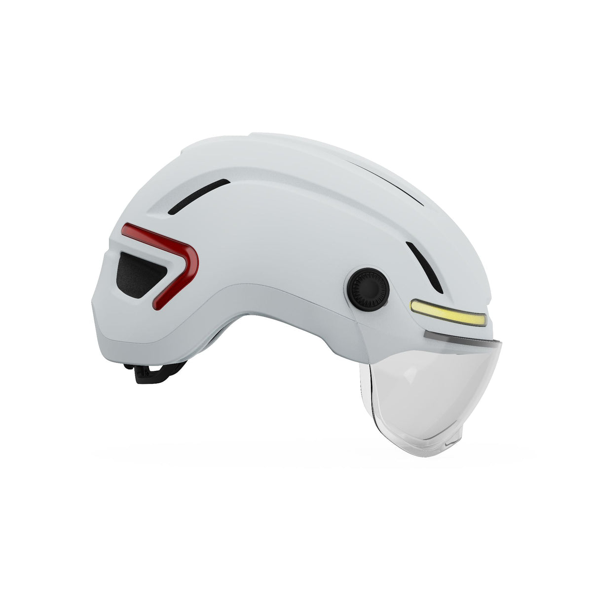 Giro MIPS shield helmet, matte graphite with red and yellow accents