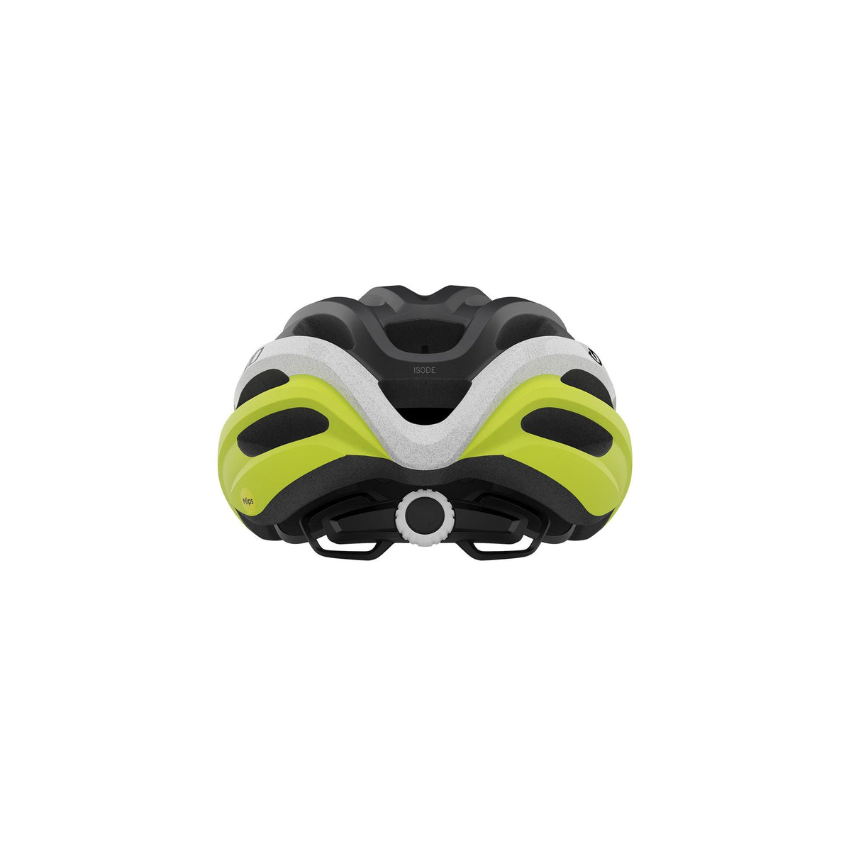 Giro Isode MIPS helmet, dark gray/black with neon yellow-green rear accents