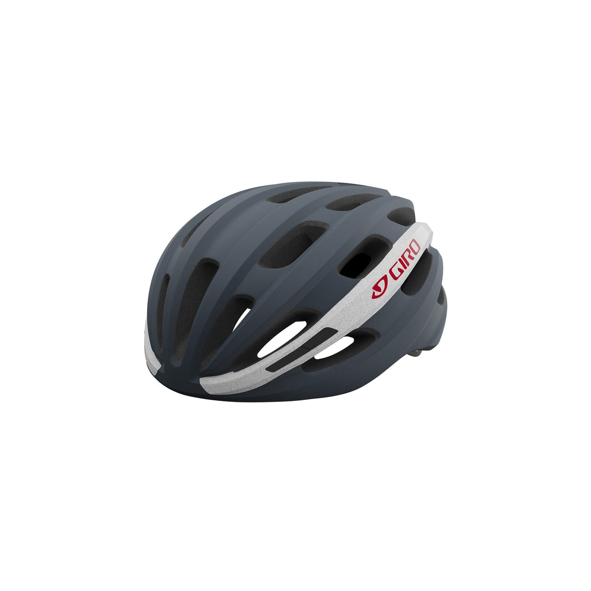 Giro Isode MIPS helmet, dark gray/black shell with light gray side stripe and “GIRO”
