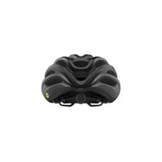 Dark gray Giro bike helmet, back view with ventilation and rear adjustment knob