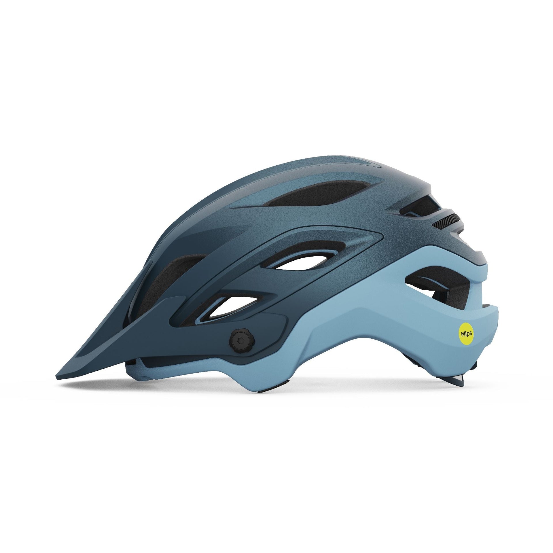 Women’s MIPS bike helmet, matte dark blue with teal chin area