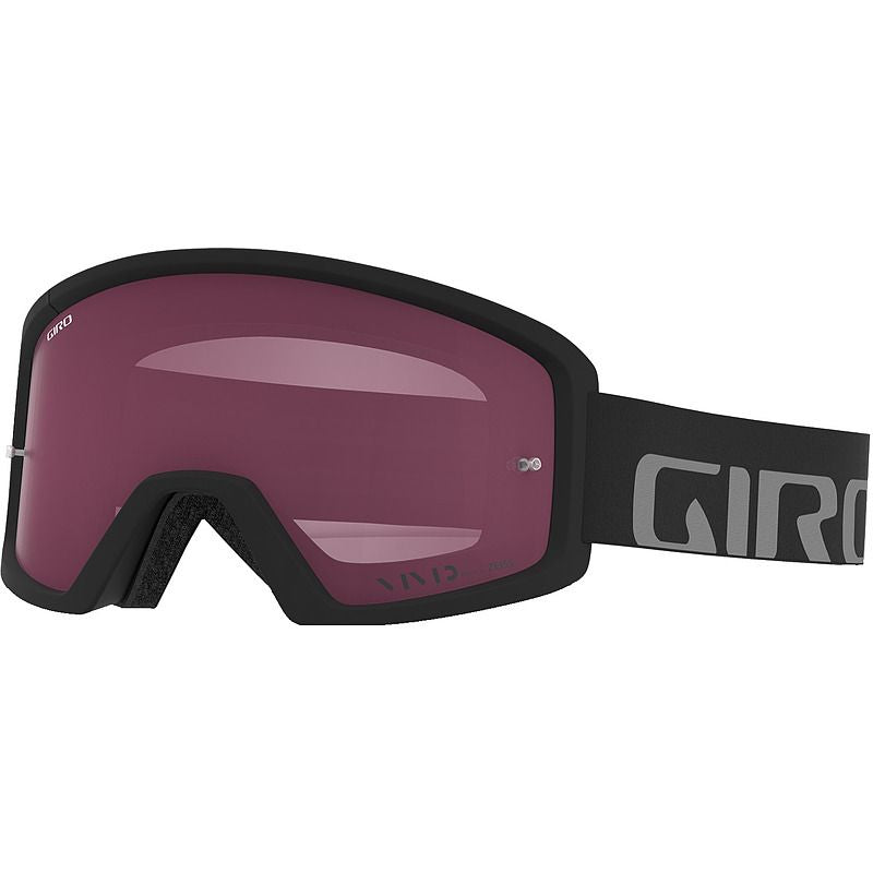 Giro MTB goggles with black frame and purple-tinted lens