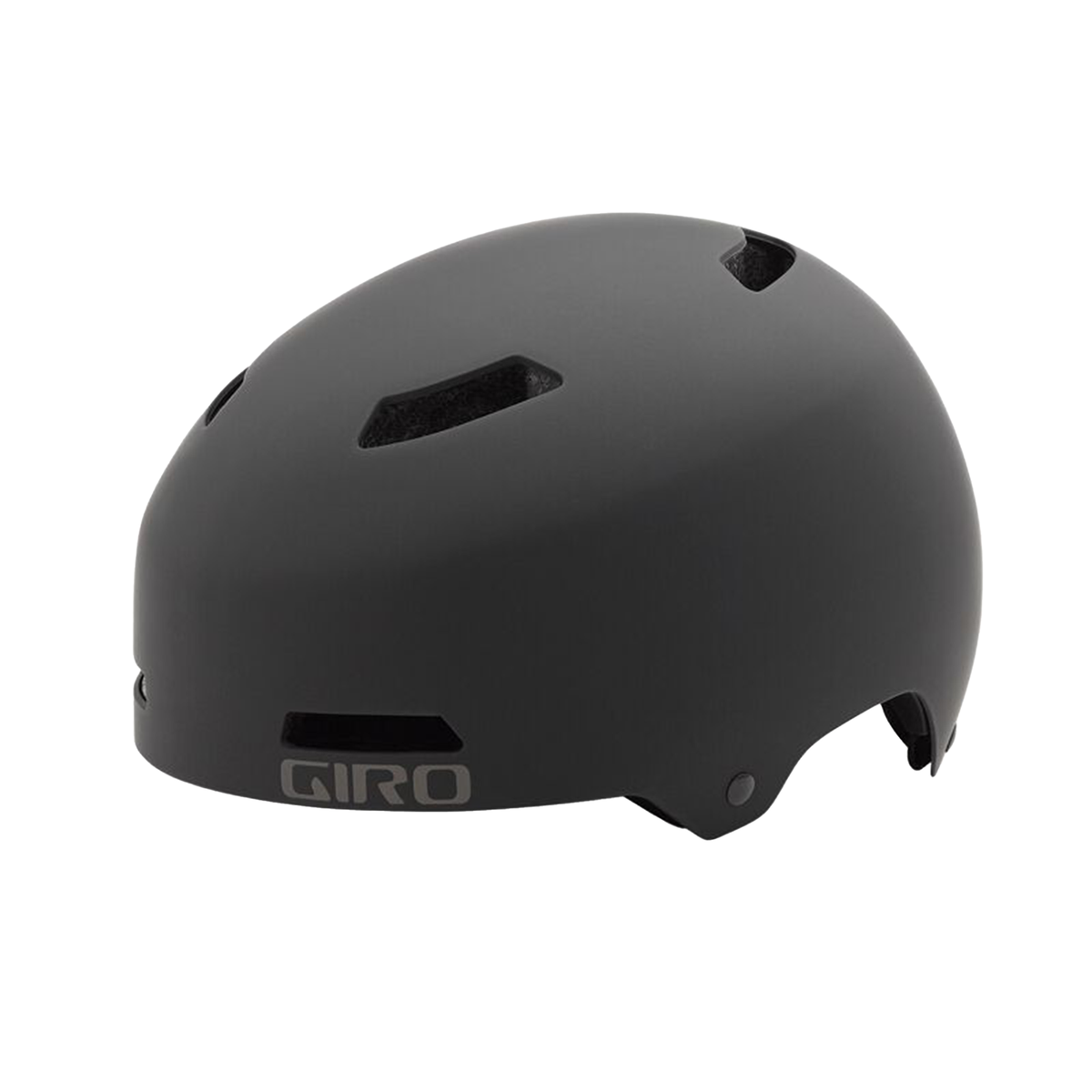 Matte black Giro quarter helmet with side vents and rear adjustment knob