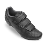 Giro Rev women's cycling shoe, black with three hook-and-loop straps