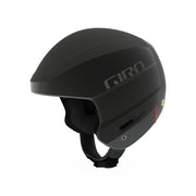 Matte black Giro Strive MIPS cycling helmet with chin strap and rear vents