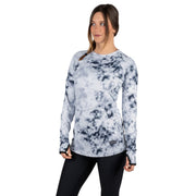BLACKSTRAP Womens Brackish Crew Top UV Sun Shirt — Sundye Granite — view 25