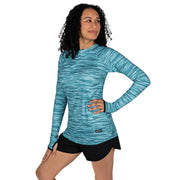 BLACKSTRAP Womens Brackish Crew Top UV Sun Shirt — River Teal — view 16