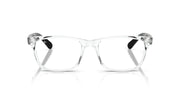 Ray-Ban RX7025 prescription eyewear frames, clear front with dark temple accents