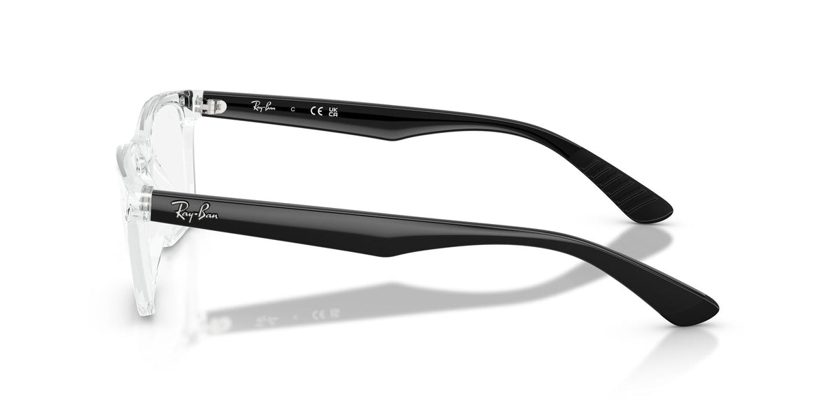 Ray-Ban RX7025 prescription eyewear frames, side profile with dark temple arm