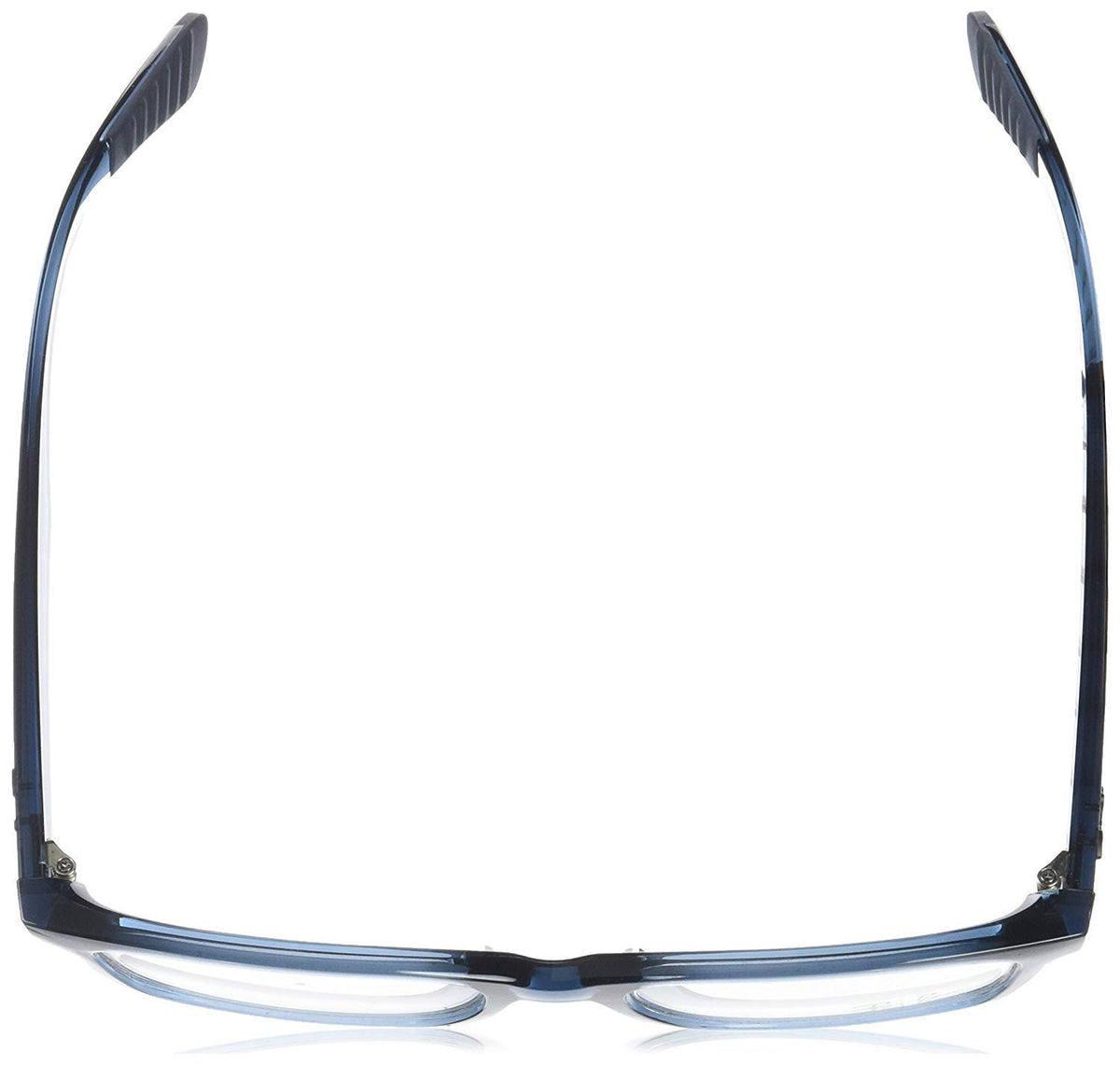 Ray-Ban RX7025 eyeglass frames, blue back view with ribbed temple details