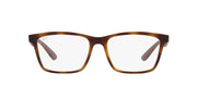 Tortoise brown rectangular prescription eyewear frames, front view
