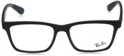 Ray-Ban RX7025 eyeglass frames, black front with Ray-Ban logo on temples