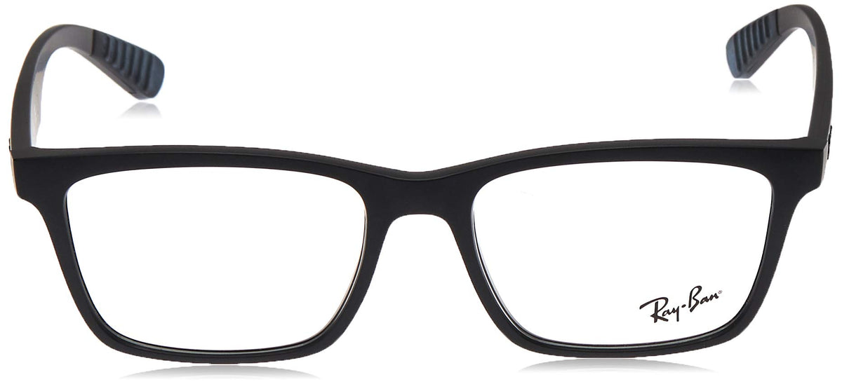 Ray-Ban RX7025 eyeglass frames, black front with Ray-Ban logo on temples