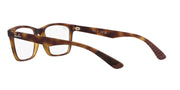Tortoise brown prescription eyewear frames, three-quarter front view