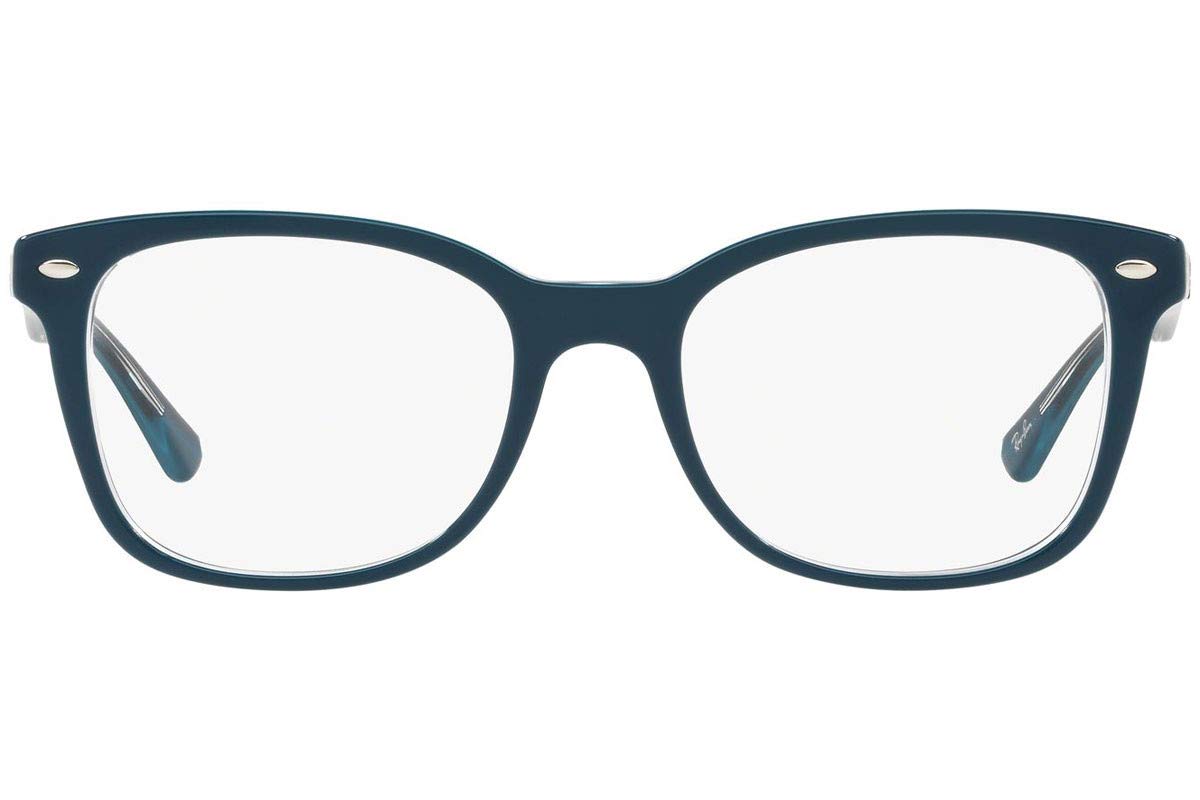 Ray-Ban RX5285 Prescription Eyewear Frames — Turquoise On Transparent/Demo Lens — view 13