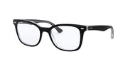 Ray-Ban RX5285 Prescription Eyewear Frames — Black On Transparent/Demo Lens — view 3