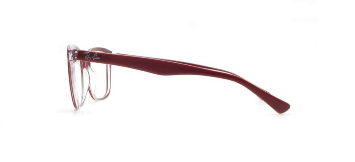 Ray-Ban RX5285 Prescription Eyewear Frames — Bordeaux On Transparent/Demo Lens — view 9