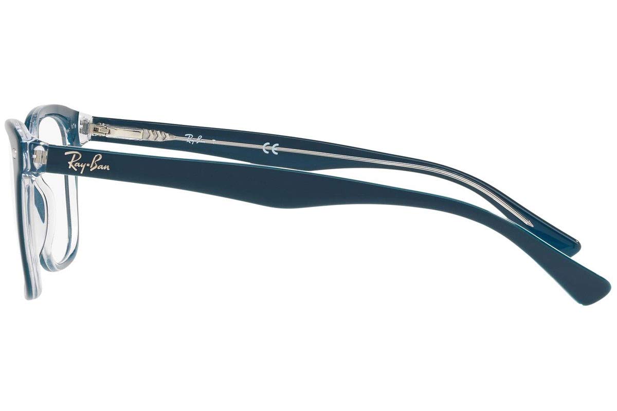 Ray-Ban RX5285 Prescription Eyewear Frames — Turquoise On Transparent/Demo Lens — view 14