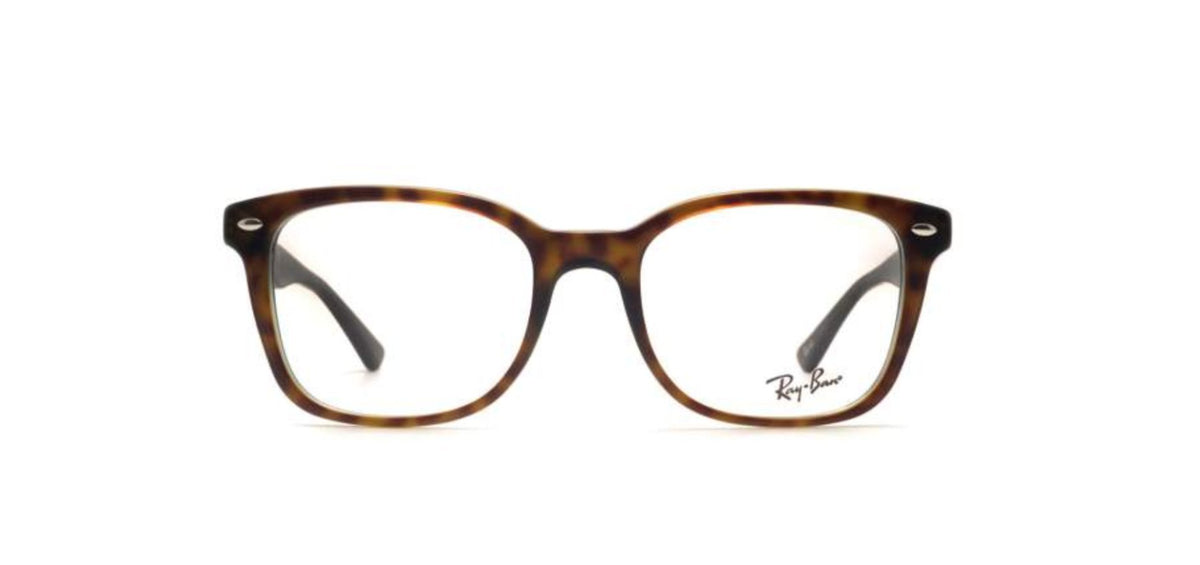 Ray-Ban RX5285 Prescription Eyewear Frames — Havana On Green Transparent/Demo Lens — view 18