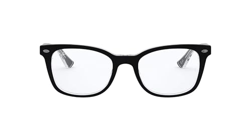 Ray-Ban RX5285 Prescription Eyewear Frames — Black On Transparent/Demo Lens — view 1
