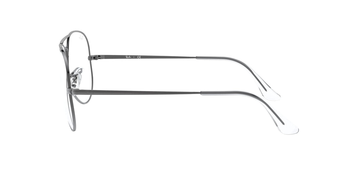 RX6489 prescription eyeglass frames, silver metal round frames with slim temples