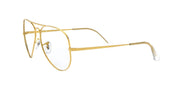 RX6489 prescription eyeglass frames, gold metal round style, side profile