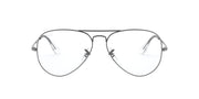RX6489 prescription eyeglass frames, silver-tone round frames with clear lenses
