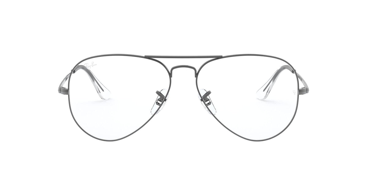 RX6489 prescription eyeglass frames, silver-tone round frames with clear lenses
