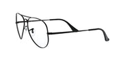 Matte black prescription eyewear frames with metal rims and dark demo lenses