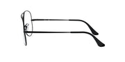 RX6489 prescription eyeglass frames, black metal round style with curved temples
