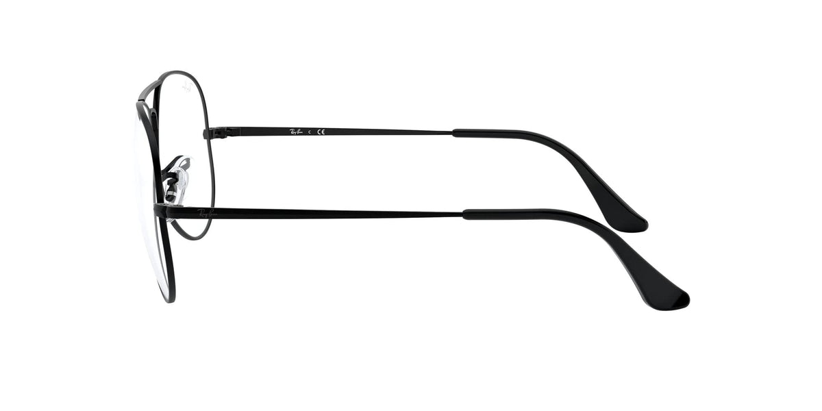 RX6489 prescription eyeglass frames, black metal round style with curved temples
