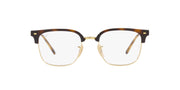 Ray-Ban RX7216 Havana frames with clear lenses and rose-gold tone temples, front view