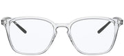 Ray-Ban RX7185 prescription eyewear frames, clear full-rim with grey temples