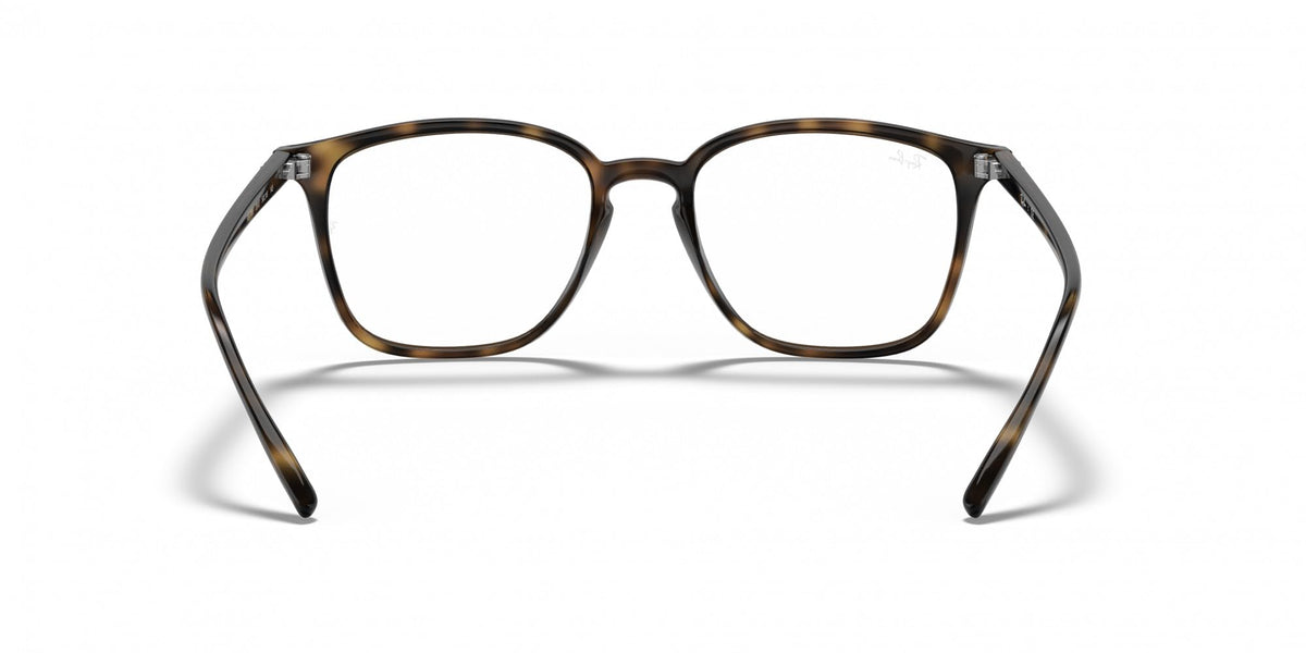 Tortoise full-rim eyeglass frames with square lenses, front view
