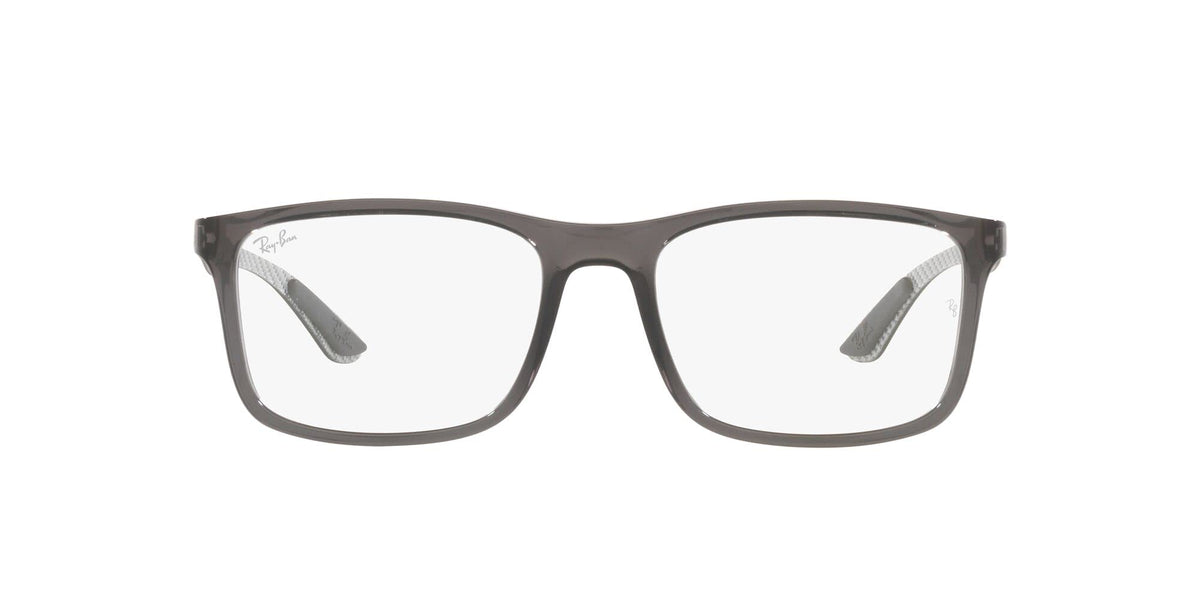 Ray-Ban RX8908 prescription frames in dark matte finish with rectangular full-rim design