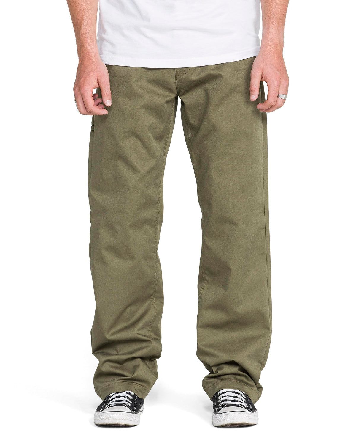 Volcom Men's Frickin Relaxed Chino Pant — Olive — view 1