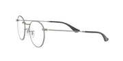 Ray-Ban RX3447V prescription frames, clear lenses, silver round frames with black temples