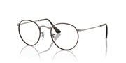 Ray-Ban round metal prescription frames, dark brown with silver-tone bridge and arms