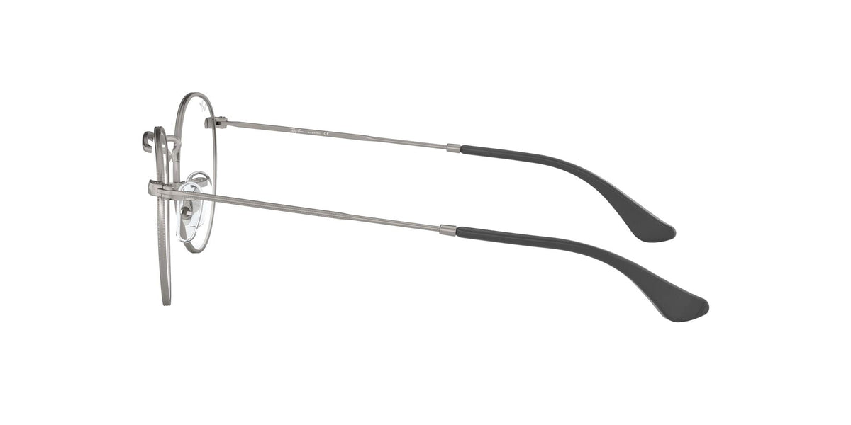Ray-Ban RX3447V prescription frames, silver round metal with black temple arms