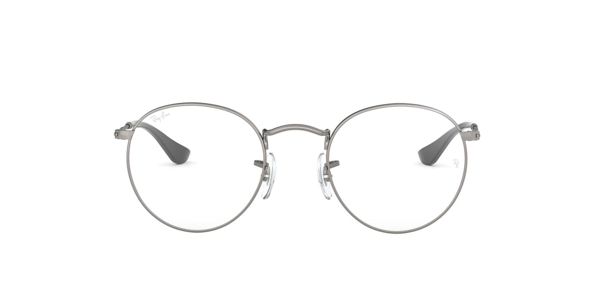 Ray-Ban RX3447V prescription frames, silver round metal eyeglasses